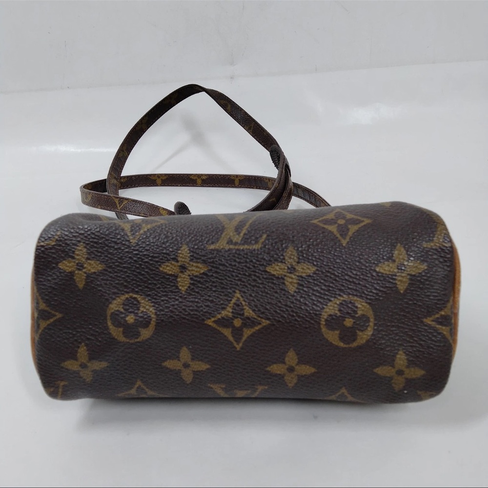 AUTH Louis Vuitton LV Mini Speedy Tote Hand Bag Crossbody Brown Monogram - Picture 5 of 8